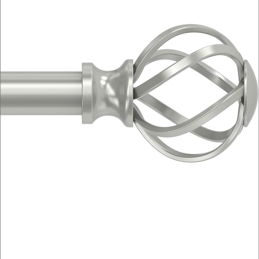 VOIIY Silver Drapery Rods 48-84 Inch